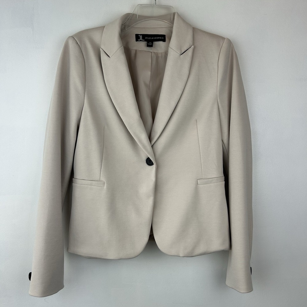 Ivory Blazer Women Small Petite Jacket One Button Minimalist Capsule Career